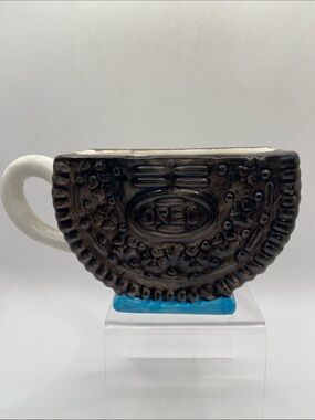 Vintage Nabisco Classics Collection Ceramic Oreo Coolie Dunking Mug Black White